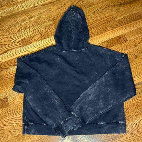 Arkansas Razorbacks NEW Cropped Hoodie Sweatshirt Black Stone Wash Size Large - Picture 4 of 8